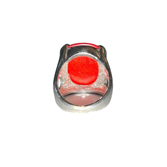 Vtg Stainless Steel Red Onyx - Picture 6 of 6